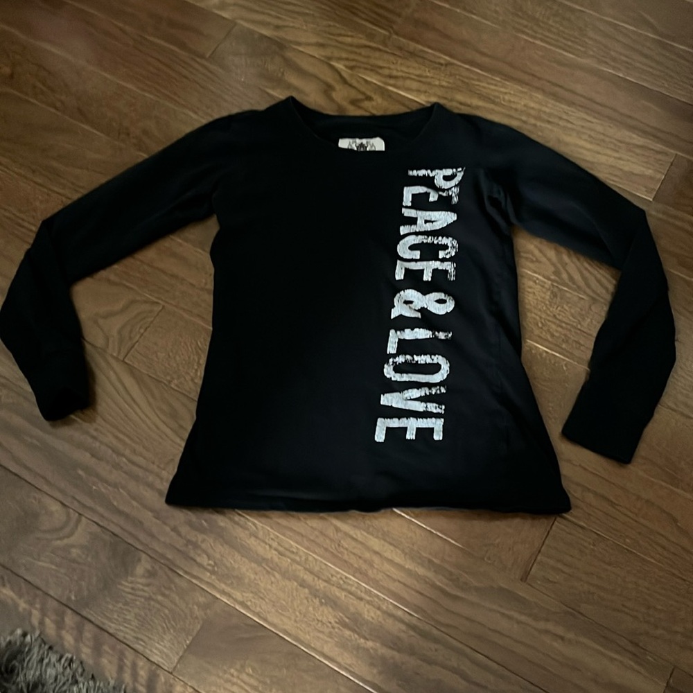Freedom 2B long sleeve, black Peace & love T-shirt